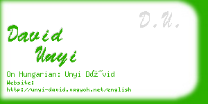 david unyi business card